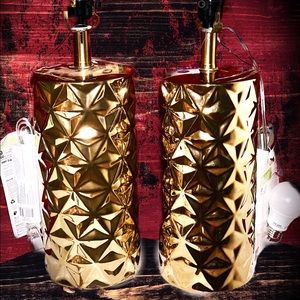 Gold  lamps *pair